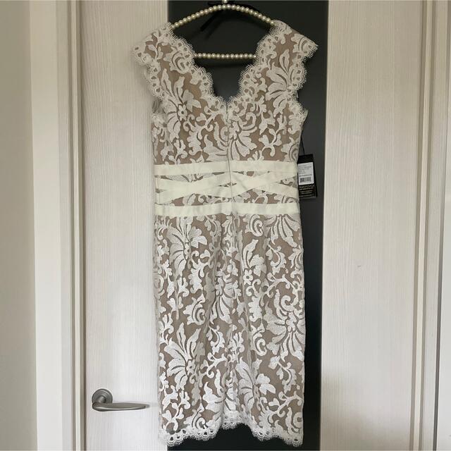 【新品】TADASHI SHOJI レース刺繍ストレッチワンピースタダシショウジ