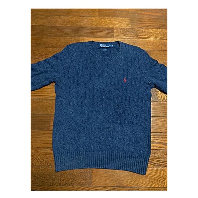 Ralph Lauren(ラルフローレン)の【希少】シルク100% ラルフローレン ケーブル ニット セーター M メンズのトップス(ニット/セーター)の商品写真