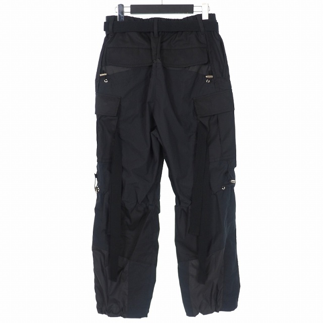 サカイ sacai 20SS 再構築 ドッキング カーゴパンツ ナイロン 0 黒 サカイ sacai 20SS 再構築 ドッキング カーゴパンツ ナイロン 0 黒