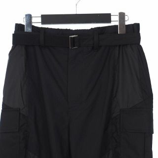 サカイ sacai 20SS 再構築 ドッキング カーゴパンツ ナイロン 0 黒