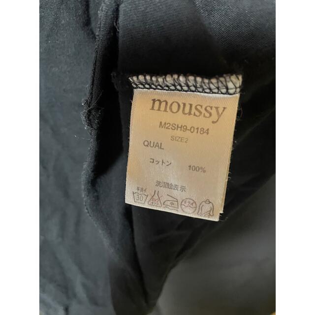 moussy(マウジー)のmoussy       ブラック　tシャツ レディースのトップス(Tシャツ(半袖/袖なし))の商品写真