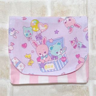 移動ポケット　マチあり　ゆめかわ　ラビット　ベアー　ハンカチ入れ　ポーチ(外出用品)