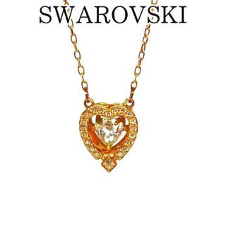 スワロフスキー(SWAROVSKI)の訳あり◆スワロフスキー ネックレス ピンクゴールド ハート スパークリングダンス(ネックレス)