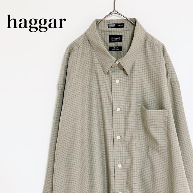 haggar check L/S shirt XXL