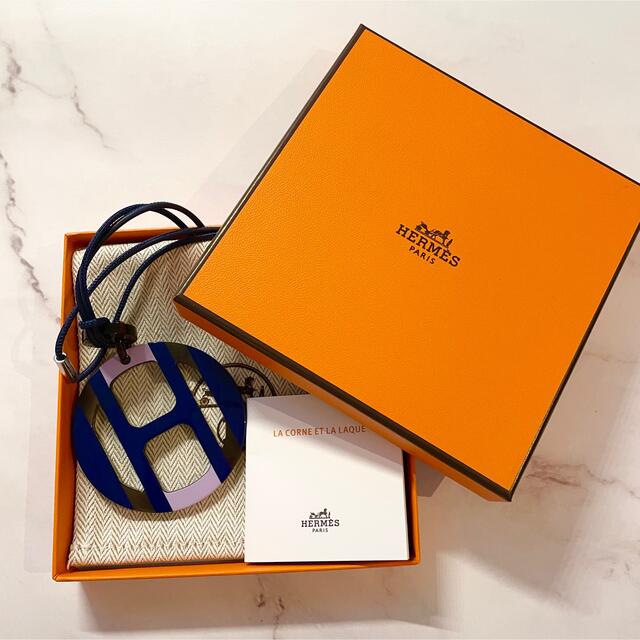 匿名配送！◆HERMES◆エルメス Hエキップ＊ペンダント バッファローホーン