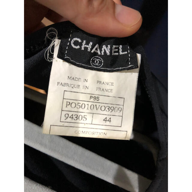 CHANEL(シャネル)の【超激レア】CHANEL クロップド チビティー 黒 CCマーク ヴィンテージ メンズのトップス(Tシャツ/カットソー(半袖/袖なし))の商品写真