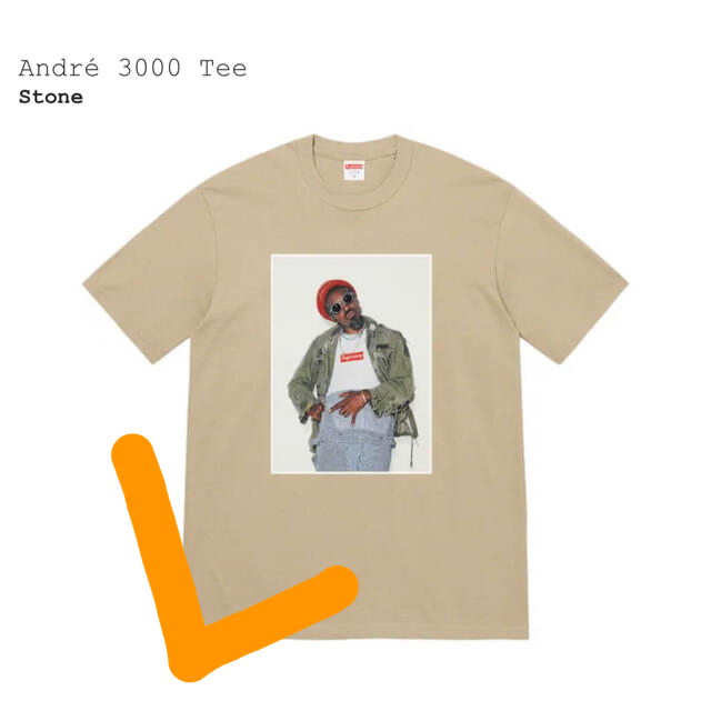 Andr 3000 Tee supreme シュプリーム stone L