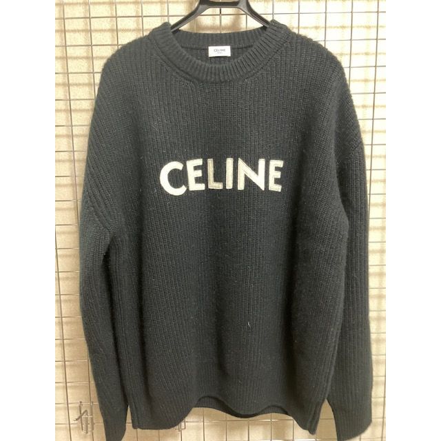 21AW CELINE セリーヌ オーバーサイズ ロゴ ニット セーター Ｍ