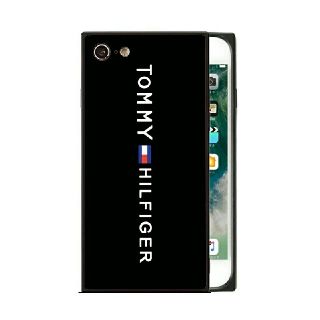 トミーヒルフィガー(TOMMY HILFIGER)のスクエア　ガラスケース　iPhoneケース　トミーヒルフィガー(iPhoneケース)