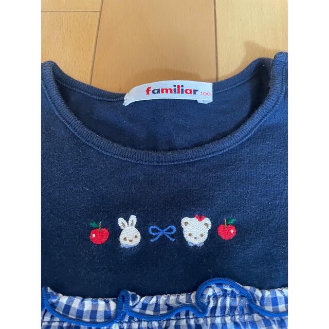 familiar(ファミリア)のファミリア トップス チュニック　サイズ100 キッズ/ベビー/マタニティのキッズ服女の子用(90cm~)(Tシャツ/カットソー)の商品写真