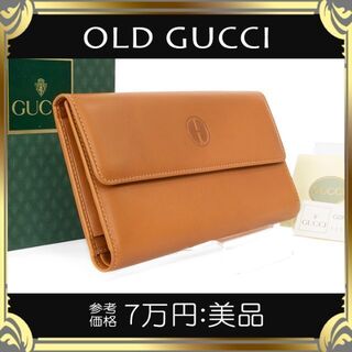 Gucci - 【真贋鑑定済・送料無料】オールドグッチの長財布・正規品・美 