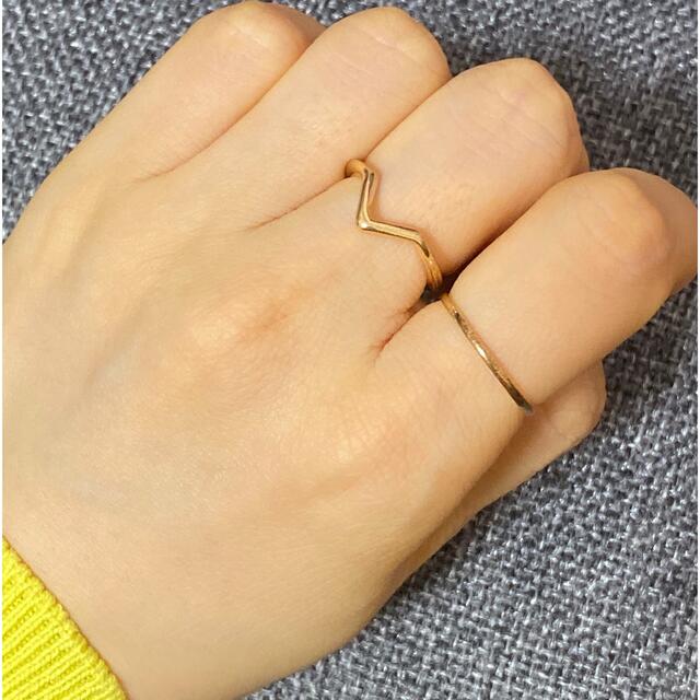 ゴールドリング2本セット レディースのアクセサリー(リング(指輪))の商品写真