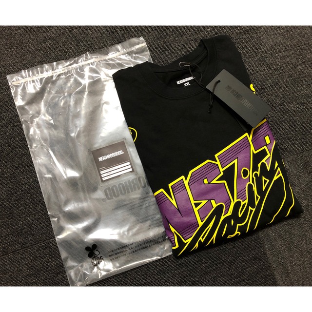 【Neighborhood】ブラック ロゴプリント 長袖Tシャツ NEIGHBORHOOD - ○【新品】NEIGHBORHOOD Super73 ロゴプリント