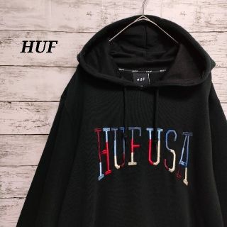 ハフ(HUF)の【即完売モデル】HUF　ハフ　プルオーバー　パーカー　刺繍ロゴ　HUFUSA(パーカー)