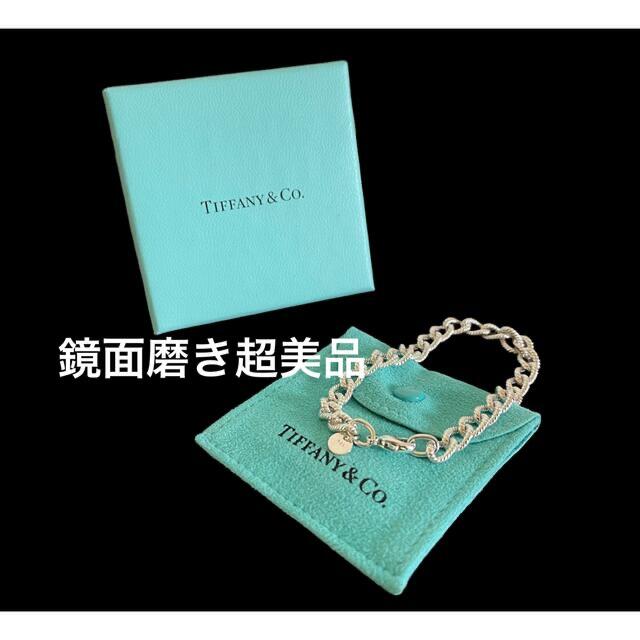 ドアラ子Shopファッション(新品仕上げレア商品)19cmTiffanyスクリューロープチェーンブレスレット