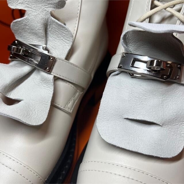 【新品未使用】エルメス　ケリーファンク　ブーツ 37 23.5 白　ホワイト