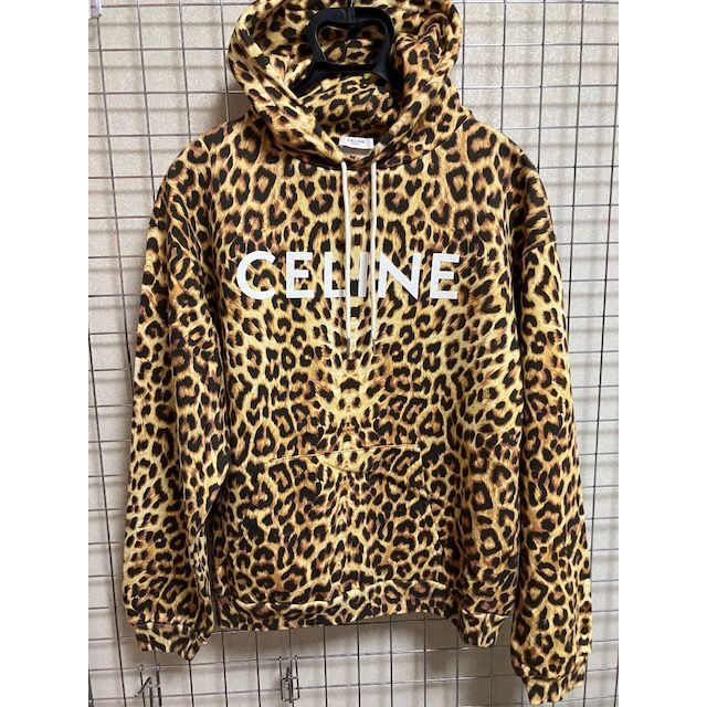 CELINE★レア★セリーヌ★レオパード ヒョウ柄 スウェットコットン パーカー