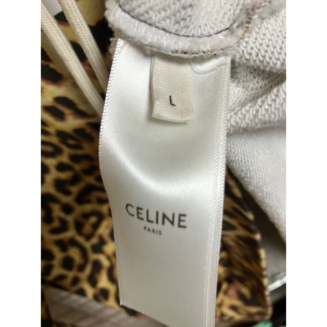 CELINE★レア★セリーヌ★レオパード ヒョウ柄 スウェットコットン パーカー