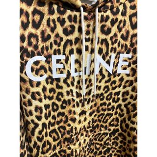 CELINE★レア★セリーヌ★レオパード ヒョウ柄 スウェットコットン パーカー