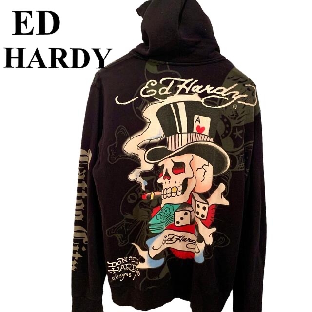 Ed Hardy - 【美品/希少】Ed Hardy プリント ジップパーカー ...