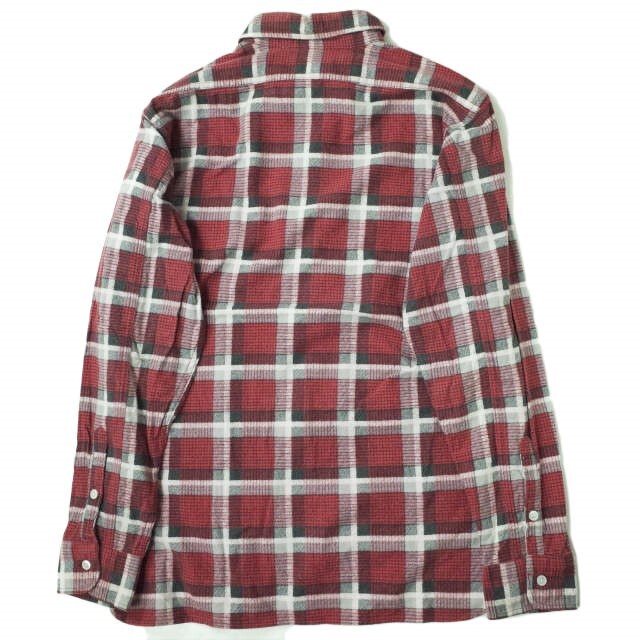 UNUSED(アンユーズド)のUNUSED アンユーズド 日本製 Cotton Flannel Check Shirt コットンフランネルチェックシャツ US0834 2 RED 長袖 ネルシャツ トップス【中古】【UNUSED】 メンズのトップス(シャツ)の商品写真