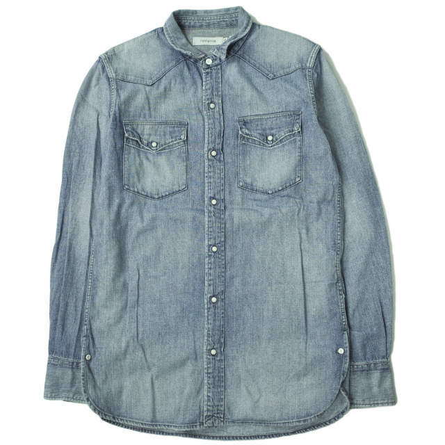 nonnative ノンネイティブ 日本製 RANCHER SHIRT 7.5oz DENIM VW ダメージ加工 デニムウエスタンシャツ NN-S2605 0 INDIGO 長袖 ランチャーシャツ トップス【nonnative】