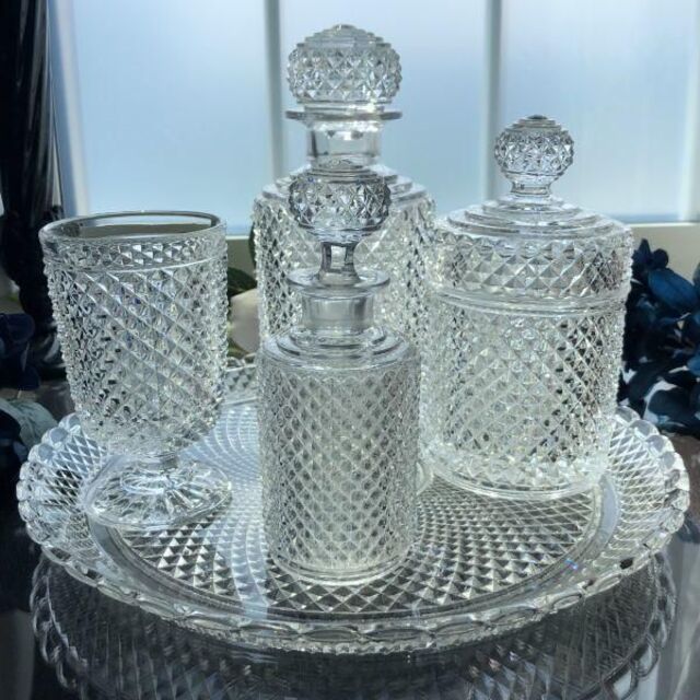 Baccarat - BACCARAT オールドバカラ ディアマンビゾー 丸型 トレイ
