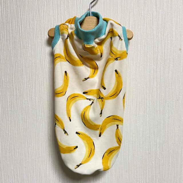 『バナナ柄タンクトップ』　メルロコ　ダックス　犬服 ハンドメイドのペット(ペット服/アクセサリー)の商品写真