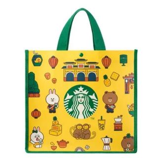 スターバックスコーヒー(Starbucks Coffee)の日本未発売　海外　完売　ラインフレンズ　スターバックス　エコバッグ　コラボ　(エコバッグ)