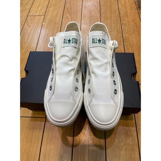 CONVERSE(コンバース)の✨新品✨コンバース　CL スリップ　ホワイト　グリーン　2way スリッポン メンズの靴/シューズ(スニーカー)の商品写真