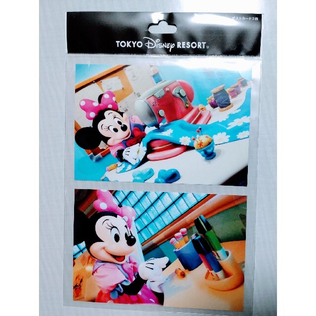 ミニーマウス(ミニーマウス)のディズニーリゾート　イマジニング・ザ・マジック　ポストカード　ミニー２枚セット エンタメ/ホビーのおもちゃ/ぬいぐるみ(キャラクターグッズ)の商品写真