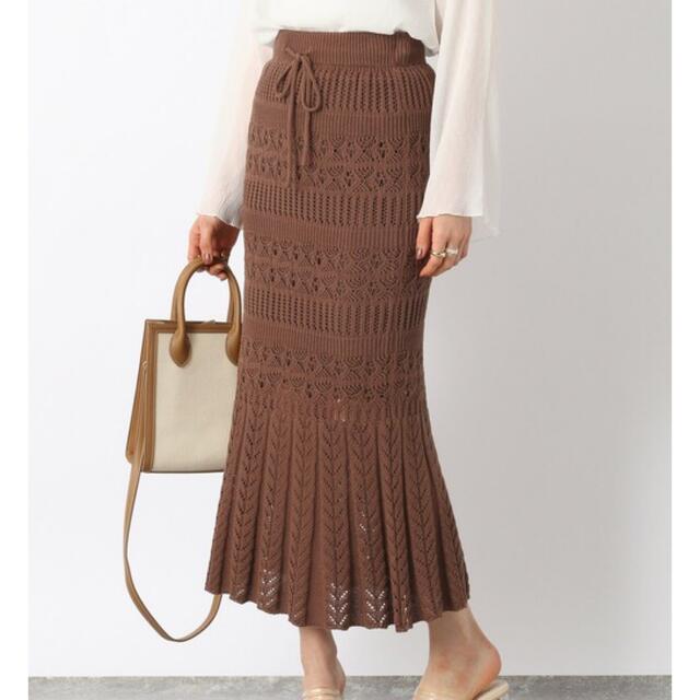 heather(ヘザー)の新品 heather ヘザー マーメイド すかし編み スカート  レディースのスカート(ロングスカート)の商品写真