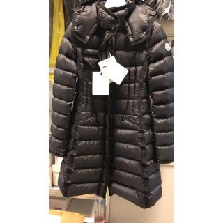 モンクレール(MONCLER)のモンクレール Hermine ロングダウン ブラック サイズ00(ダウンコート)