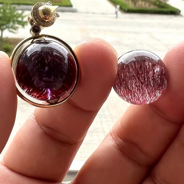 ⭐︎【高級】フラワー パープルルチル スーパーセブン 丸玉 16.5mm