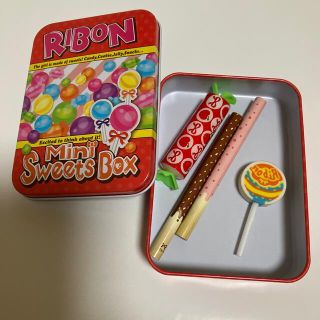 リボン　付録　缶ケース　鉛筆　消しゴム　マーカー(キャラクターグッズ)