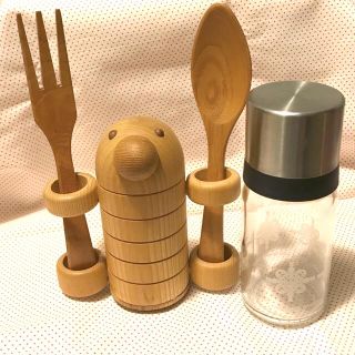 木製取り分けカトラリースタンド&醤油差し(カトラリー/箸)