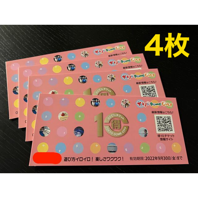 遊園地/テーマパーク得10チケット　4冊　40ポイント