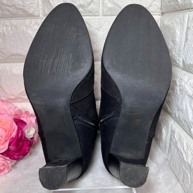 DIANA(ダイアナ)のDIANA ダイアナ 24 ブーツ ショート スエード サイドジップ ブラック レディースの靴/シューズ(ブーツ)の商品写真