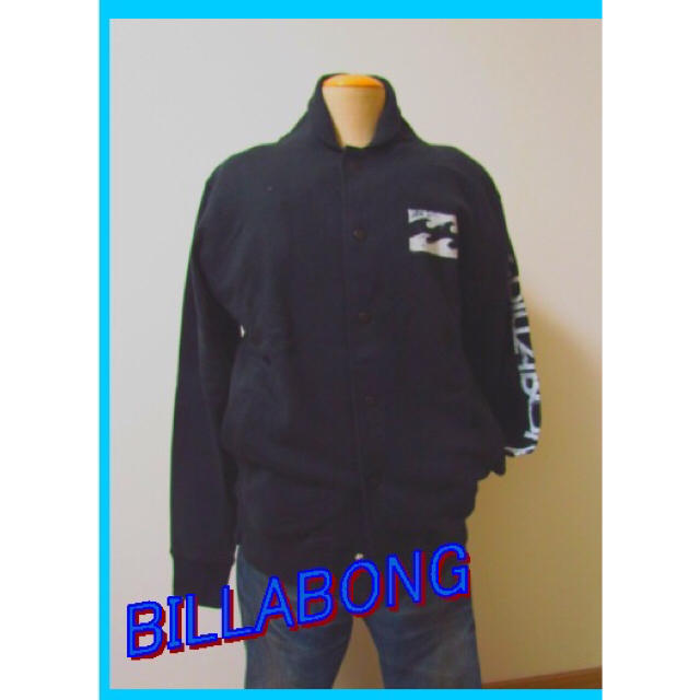 billabong(ビラボン)の新品 ビラボン スウェット ジャケット スタジャン メンズ 黒 メンズのジャケット/アウター(スタジャン)の商品写真