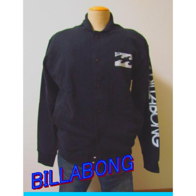 billabong(ビラボン)の新品 ビラボン スウェット ジャケット スタジャン メンズ 黒 メンズのジャケット/アウター(スタジャン)の商品写真