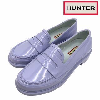 ハンター(HUNTER)の【美品】HUNTER ハンター レインシューズ パープル 22cm(ローファー/革靴)