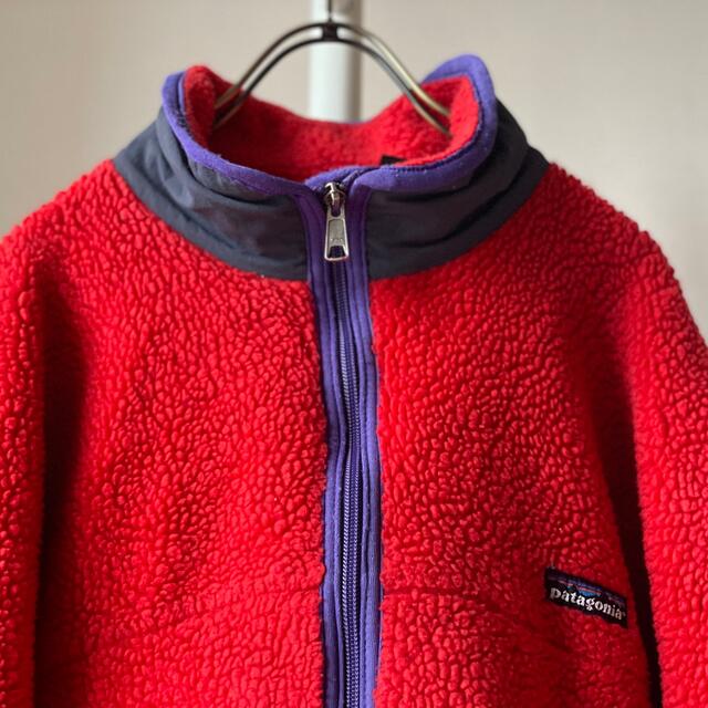 patagonia(パタゴニア)の名作！90s パタゴニア レトロパイルジャケット フレンチレッド L USA製 メンズのジャケット/アウター(ブルゾン)の商品写真