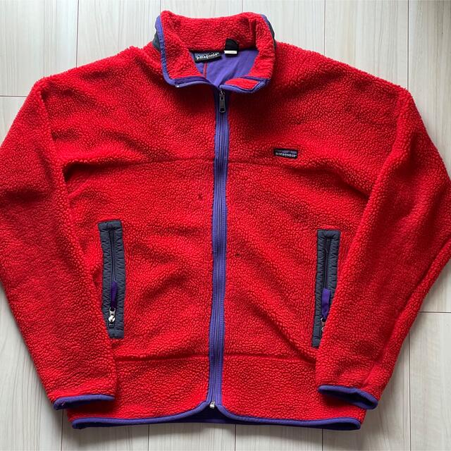 patagonia(パタゴニア)の名作！90s パタゴニア レトロパイルジャケット フレンチレッド L USA製 メンズのジャケット/アウター(ブルゾン)の商品写真