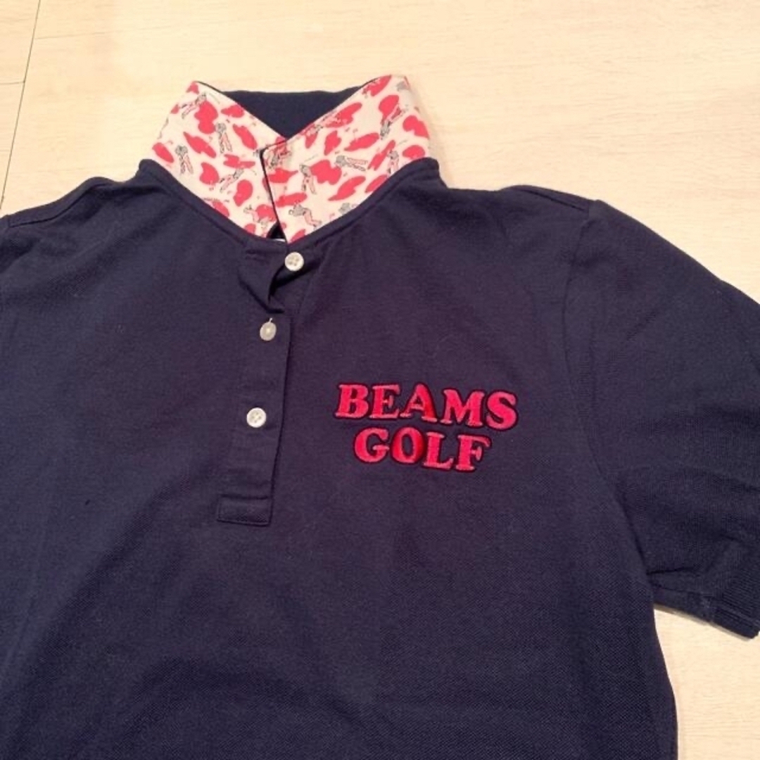 BEAMS(ビームス)のBEAMS GOLF ネイビーポロシャツ スポーツ/アウトドアのゴルフ(ウエア)の商品写真