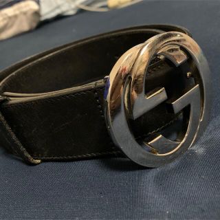 Gucci - GUCCI レザーベルト インターロッキングGバックルの通販 by
