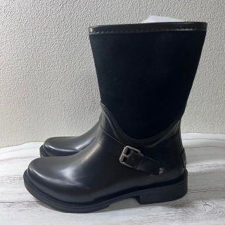 UGG - UGG アグ SIVADA レインブーツ ブラック スエード ムートン 24cm