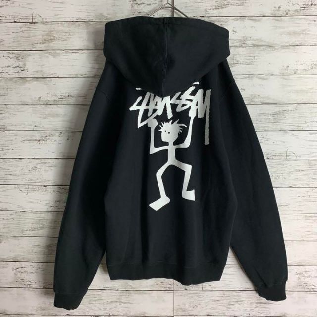 SALE低価 STUSSY - ステューシー パーカー シャドーマン 両面プリント ...