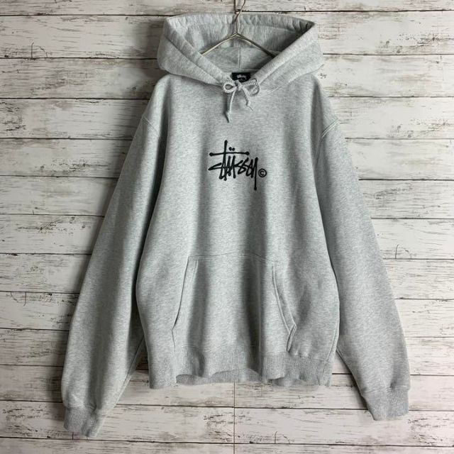 即完売モデル】ステューシー パーカー センター刺繍ロゴ 希少デザイン