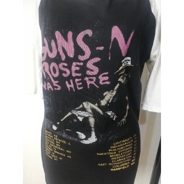 GUNS N' ROSES　1987年コピーライト入　ラグランTシャツ　ガンズ メンズのトップス(Tシャツ/カットソー(半袖/袖なし))の商品写真