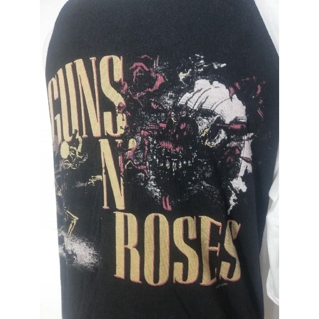 GUNS N' ROSES　1987年コピーライト入　ラグランTシャツ　ガンズ メンズのトップス(Tシャツ/カットソー(半袖/袖なし))の商品写真